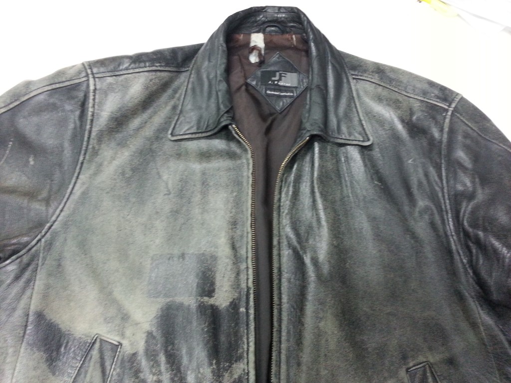 Leather Jacket Cleaning & Refinishing - Before